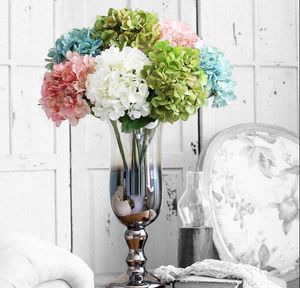 High Top Hydrangea Artificial Silk Flower Wedding Centerpieces Bouquet 55cm Dia 20cm Ornament Garland Heminredning 7 färg sf019