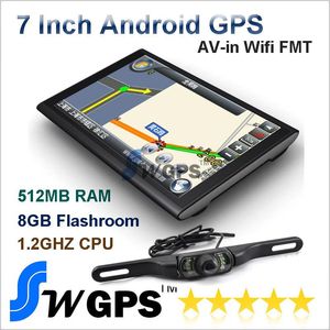 Tablet da pollici auto Navigatore GPS A13 GHz Wifi AVIN FM DDR3 GB Android OS Versione Notte posteriore auto wireless telecamera
