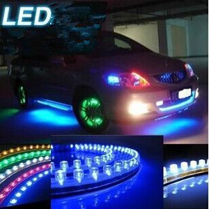300 PCS Car Truck LED Strip Light DIY flexible White/Yellow/Green/Red/Blue 24cm 24LED 48cm 48LEDs 72CM 72 LED 96CM 96 LEDs 120CM By DHL
