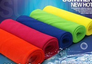 Chłodzenie Performance Ręczniki Sport Outdoor Ice Cold Scarf Scarves Pad Neck Krawat Nadgarstek Pałąk Pałąk Lato Plaża Konieczność Dostawy Ręcznik Prezent