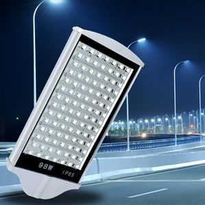 2016 Sınırlı Satış Hiçbir 85-265 V Cilalı Çelik Endüstriyel Lampada LED Sokak Lambası 98 W AC85-265V 98LEDS E40 Işık IP65 Off Road Dış Aydınlatma