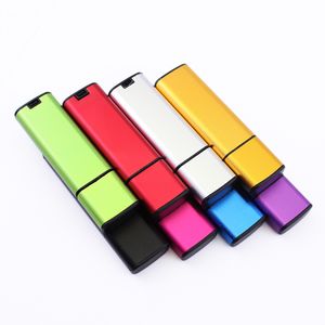 Free Logo Wholesales 100PCS 128MB 256MB 512MB 1GB 2GB 4GB 8GB 16GB Memory USB Flash Drive 2.0 Metal Stick Pendrive True Storage NO Data Lose