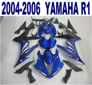 Neues Spritzguss-Verkleidungsset für Yamaha YZF-R1 04–06, schwarz-blaues Karosserie-Verkleidungsset, Yamaha R1 2004 2005 2006 PQ92 + 7 Geschenke