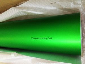 Премиальная зеленая сатинированная хромированная виниловая пленка с воздухоотводом, размер 1, рулон 52x20 м, рулон 5x67 футов, 196T