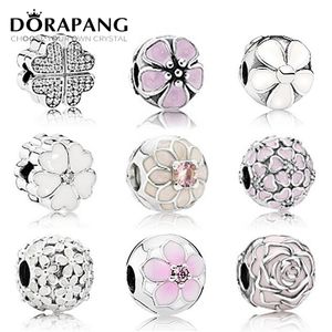 DORAPANG Clip di sicurezza in argento sterling 925 Fascino di fioritura primaverile Braccialetto di collocazione di perline Braccialetto fai-da-te Regalo di compleanno per donna