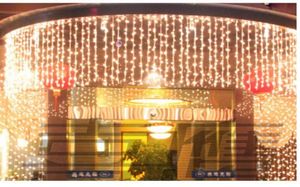 10m * 0.65m 320leds Twinkle Oświetlenie LED Xmas String Bayry Wedding Curtain Tło Party Outdoor Party Lights Ac.110 V 220 V Wodoodporne