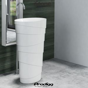 600x400x900mm Solid Surface Stone Freestanding Basin Pedestal Sink Bathroom Washbasin Cloakroom Oval Vessel RS38192
