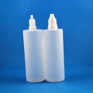 100 PCS 120ml Plastik Damlalı Şişeler Düz omuz kurcalama geçirmez kapaklar Hırsız Şembalık İpuçları ile Açık Kanıt Alt Paket Sıvı Yağ Çözücüler Boya Özü Suyu 120 ml