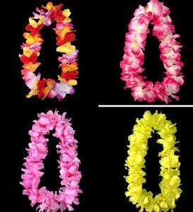 wedding Party cheerleader decoration hawaiian Flower necklace wreaths Grass skirts accessories necklace artifical flowers gift drop shipping