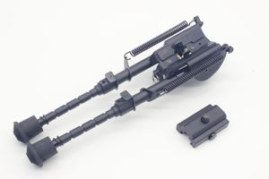 6-9 tum Harris Style Tactical Bipod 5 nivåer justerbar fjäderförlängningsben Picatinny Rail Adapter