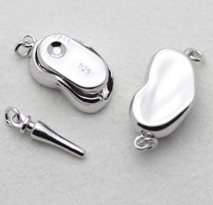 Wholesale 925 silver clasps resale online - Hot sale silver heart shaped rod pearl necklace clasp bracelet clasp YPJ40