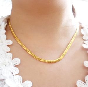 24k guldpläterad 50 cm orm lång halsband för 2014 kvinnor smycken 2016 sälj krage kedja305m