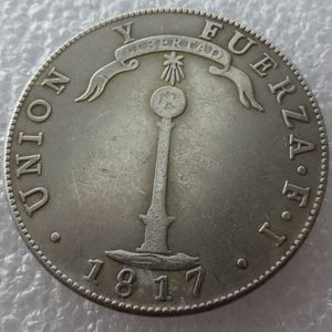 Şili Peso 1817-FJ Gümüş kopya sikke Promosyon Ucuz Fabrika Fiyat güzel ev Aksesuarları Gümüş Paraları