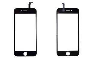 Lente in vetro del digitalizzatore dello schermo del pannello a sfioramento di alta qualità 100PCS per iPhone 6 6s Plus Sostituzione nera e bianca Spedizione gratuita