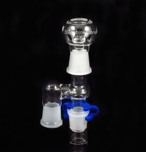 Glas Bong Adapter Oil Rig med plastklämma Kvinna eller manlig fog 14,5 mm eller 18,8 mm