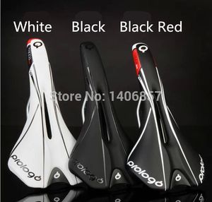 Wholesale road cycling mtb black white red Top-level prologo pas series bicycle soft saddle folding bike seat pierced saddles three color in stock