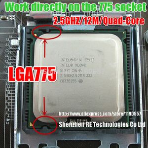 Intel Xeon E5420 CPU 2,5GHz 12M 1333MHz 80W Processorarbete på LGA 775 moderkort