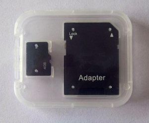 100% Real 4GB Memory TF-kort med adapter för mobiltelefon MP3 / 4/5 Tablet PC