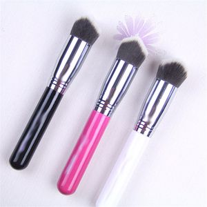 Única Maquiagem Escovas 3D Fundação Head Blush Rosto Face Pó Pequeno Grande Dois Tamanho Laborão De Madeira Cosméticos Make Up Brush Tools