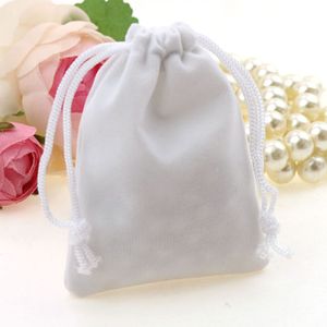 White Velvet Drawstring bag Gift Wrap bags Flocked phone bag Jewelry Pouches drawstring bag
