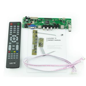 ingrosso Kit Di Controllo Rf-HDMI CVBS RF USB VGA Audio Vedio TTL LVDS Scheda controller Kit T VST29 fino a per TV PC TFT LCD Display