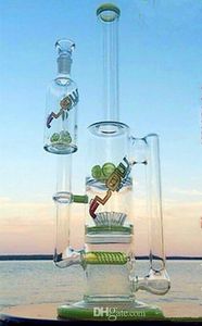 Recycler FLOW Glass Water Pipes Hookah Bongs Sprinkle Perc Inline Percolator Oil Dab Rigs with Ash Catcher 14 mm Joints