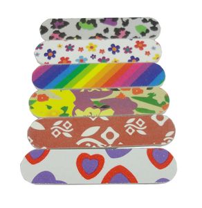 Färgglada Mini Salon Board Nail Files Buffert och Emery Boards Drop Shipping # NFZ009