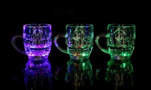 High quality LED glasses, water cup,Creative club KTV liquid induction beer cup Colorful flash drink cup