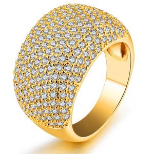 Choucong mode smycken full liten vit safir 10kt gul guld fylld cz diamant ädelstenar kvinnor bröllop band ring för älskare gåva