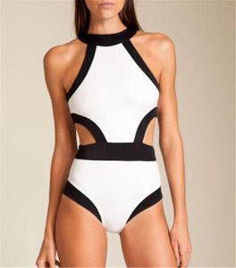 Yaz Yeni Seksi Bayanlar Bodysuit Plaj Bir Adet Bikini Yastıklı Monokini Mayo Mayo Beyaz / Yeşil / Siyah / Sıcak Pembe Ücretsiz Kargo