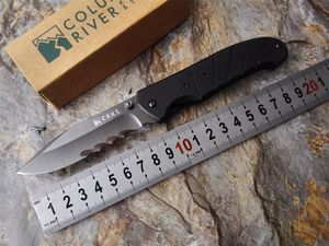 Wholesale serrated knife blades for sale - Group buy CRKT K Folding Serrated knife Cr14Mov Blade Black G Handle Survival Knives Military Outburst Assisted Opening Veff Serrated Knife