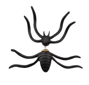 New Fashion European Style Black Spider Stud Earrings For Women