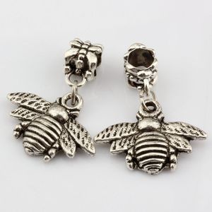 100 stks antiek zilver bijen charms charme hanger voor sieraden maken armband ketting DIY accessoires mm