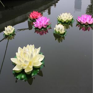 Durchmesser von 29 cm, künstliche Seidenblume, schwimmender Wasserlotus für Urlaub, Zuhause, Hochzeit, Dekoration