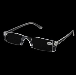 男性の女性は、メガネ、透明なプラスチックリムレス老化のポケットリーダー、老化の人々のための+ rxの光学メガネ1.00-4.00ディオプター