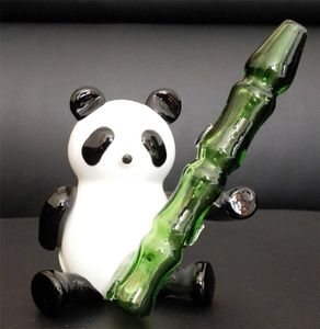 Novel design of glass pipe smoking set panda shape 11 cm, factory direct price concessions