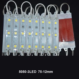 SMD 5050 LED-Module, wasserdicht, IP65-Modul, DC 12 V, 3 LEDs, Schilder-LED-Hintergrundbeleuchtung für Kanalbuchstaben, kühles Weiß, Rot, Blau