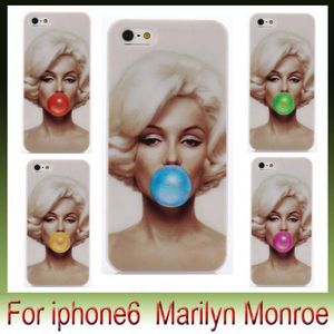 Sexy Marilyn Monroe Blasen Ballons Kaugummi für Iphone und S Fall Kunststoff Hard Telefon Abdeckung Fälle