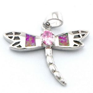 Hot Selling Fashion Opal Dragonfly pendente de incêndio mexicano Opal Ping Pinging Op202b-1