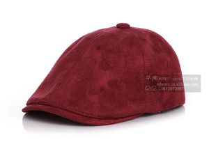 2015年の古典的な熱いファッションパンクスタイルの子供のダックビルキャップスエード布赤ちゃんのための柔らかい昼寝の帽子が付いている布CR96