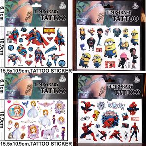 Délicieux Me Minions Autocollants Cartoon Big Hero Baymax tatouages temporaires Autocollant cmx10 cm Body Art Tattoo Kits Pour Enfants Enfants