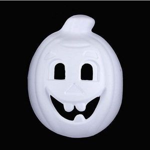 Pumpa ommålad vit mask full ansikte miljöpapper massa vuxen diy blank konst måla masquerade parti masker 10st / parti