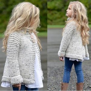 Baby kläder ins tröjor tjejer prinsessan fest knitwear barn stickad pullover vinter långärmad jumper mode coat ytterkläder jackor b3505