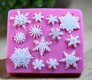 3D Christmas Snowflake Shape Silicone Cookie Mold Candy Cake Decorating Tools Kitchen Baking Decorating Tool TY1745