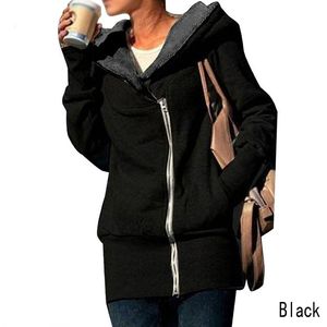 Damenjacken Großhandel - Verkauf Mode Damen Herbst Winter Lange Reißverschluss Tops Hoodie Mantel Jacke Oberbekleidung Frauen Drop GWF-684820