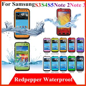 Mobile S4 оптовых-Водонепроницаемый защитный чехол Redpepper Чехол для Samsung Galaxy S3 S4 S5 примечание N7100 N9000 красный перец shcokpoof Чехлы для мобильных телефонов
