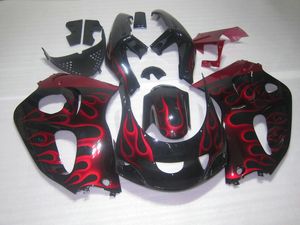 Dostosuj Zestaw Głośności SUZUKI GSXR600 GSXR750 1996 1997 1998 1999 2000 GSX-R 600 750 96-00 Red Flames Black Coradwork Wishings Set GB12