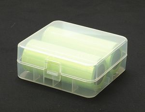 50PCSポータブルプラスチックバッテリーケースボックスセーフティホルダーストレージコンテナ5色のパックバッテリー2*26650または3*18650リチウムイオンバッテリー