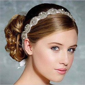 Vintage Hochzeit Braut Kristall Strass Perlen Haarschmuck Blumen Stücke Pins Stirnband Perlen Prinzessin Tiara Schmuck Lieferanten HT10