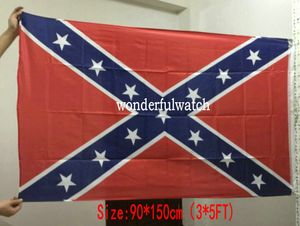 Zweiseitig bedruckte Flagge, Konföderierten-Rebellen-Bürgerkriegsflagge, Nationalflagge aus Polyester, 5 x 3 Fuß, 50 Stück